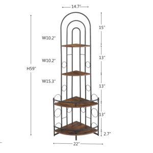 4-Tier Arched Corner Shelf | US Factory Hub